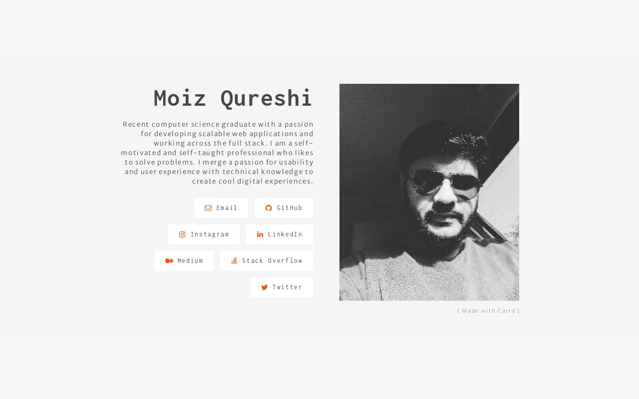 Carrd profile picture for @moiz